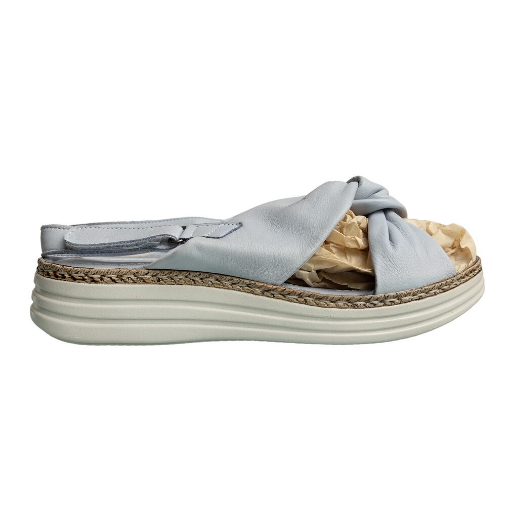 Women's Soft Dove Grey Mago Slingback Nappa Leather Sandals - (EU 40.5)